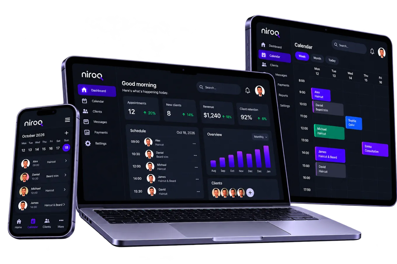 niroq on desktop, tablet and mobile